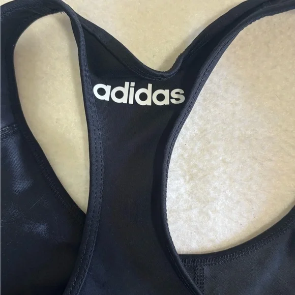 Adidas Black Sports Bra Racerback Medium Support - Picture 4 of 6